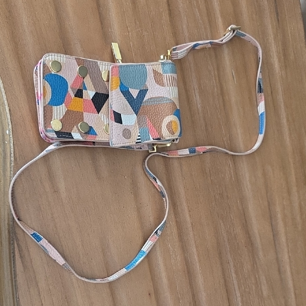 Hammitt Multi-Color Geometric Crossbody Bag with Gold Studs - Picture 4 of 8